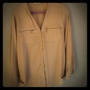 Gold , Button down blouse